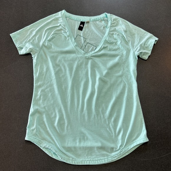 adidas Tops - Adidas Women's Medium Teal V Neck Running Athletic Top Workout Gear